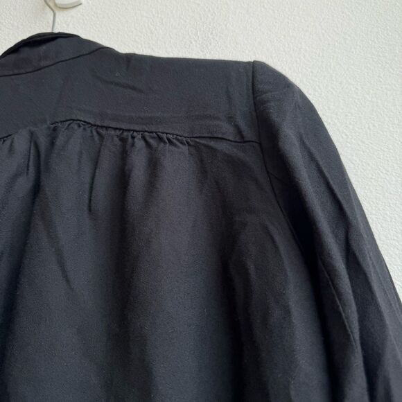 Club Monaco Drape Black Open Front Zipper Blazer Career Office Wear Size Small - Picture 7 of 7